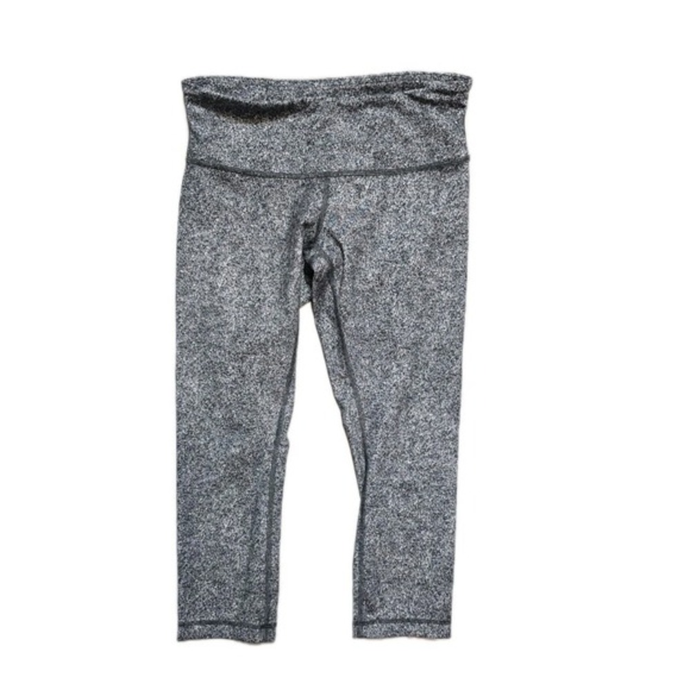 Lululemon Athletica Women's Cropped‎ Leggings 6 Black White Low Rise
